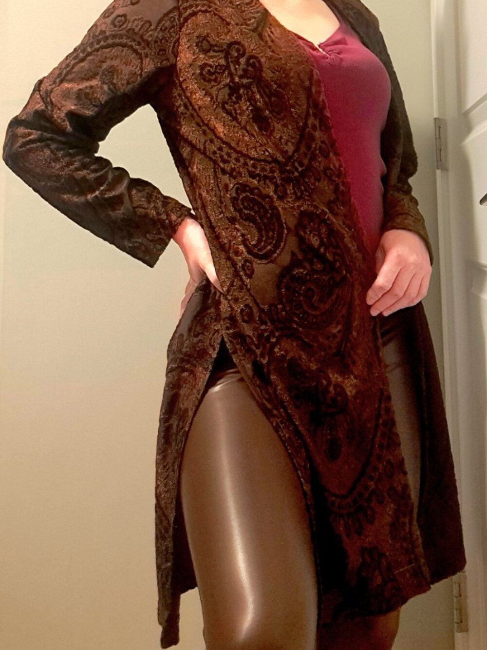 Brown 1980's Coldwater Creek Cardigan - Picture 2 of 7